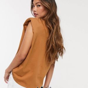 Shoulder padded top